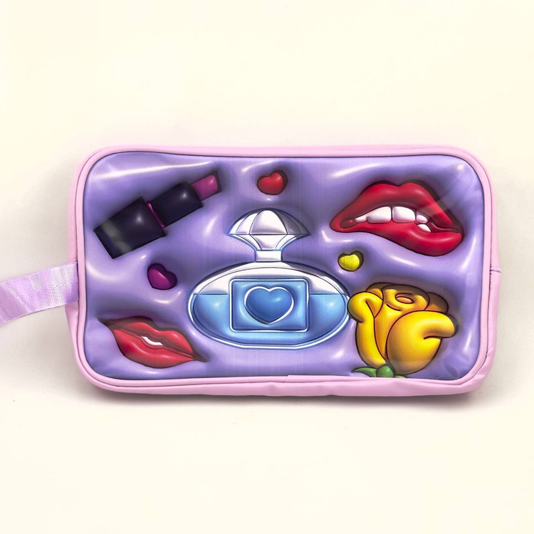 کیف لوازم آرایش دخترانه طرح برجسته